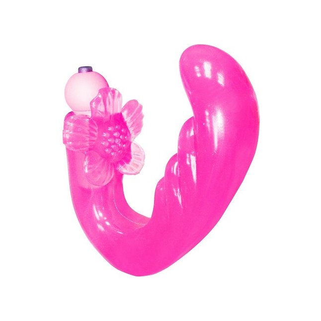 Розовый вибростимулятор для G-точки с 5 режимами вибрации