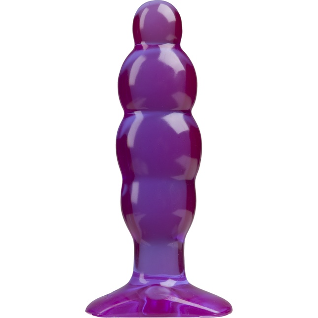 Фиолетовая рельефная анальная пробка SpectraGels Purple Anal Stuffer - 14 см - SpectraGels