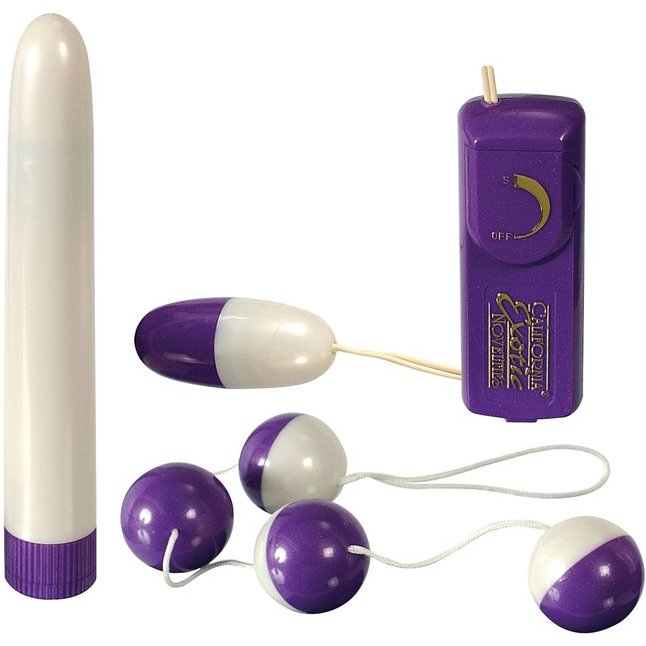 Набор Duotone Collection: вагинальные шарики, вибрирующие яйцо и вибратор. Фотография 2.