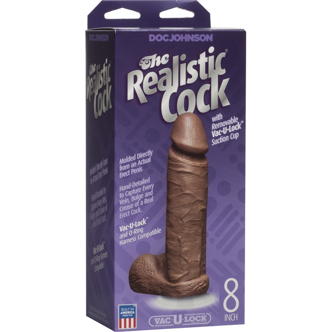 8-дюймовый фаллоимитатор-мулат с мошонкой - 18 см - The Realistic Cock. Фотография 3.