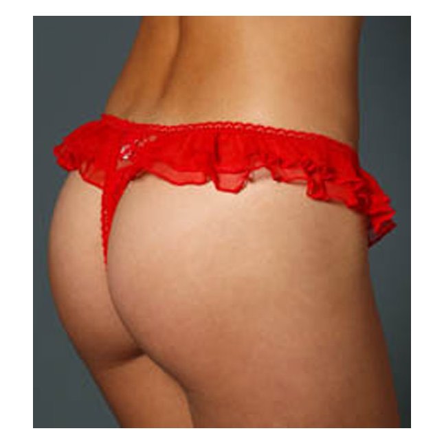 Набор из 2 трусиков с оборочкой - HOT Stockings. Фотография 3.