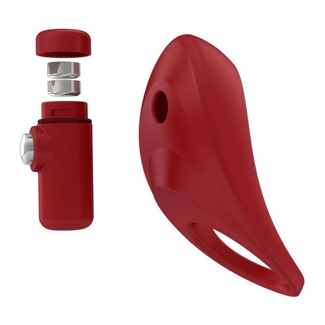 Красное эрекционное кольцо B7 с вибрацией. Фотография 3.