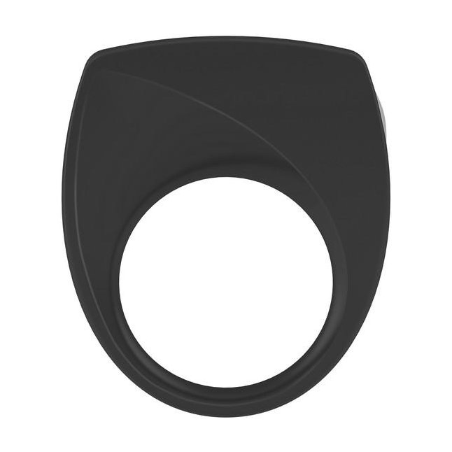 Чёрное эрекционное кольцо B6 с вибрацией. Фотография 4.