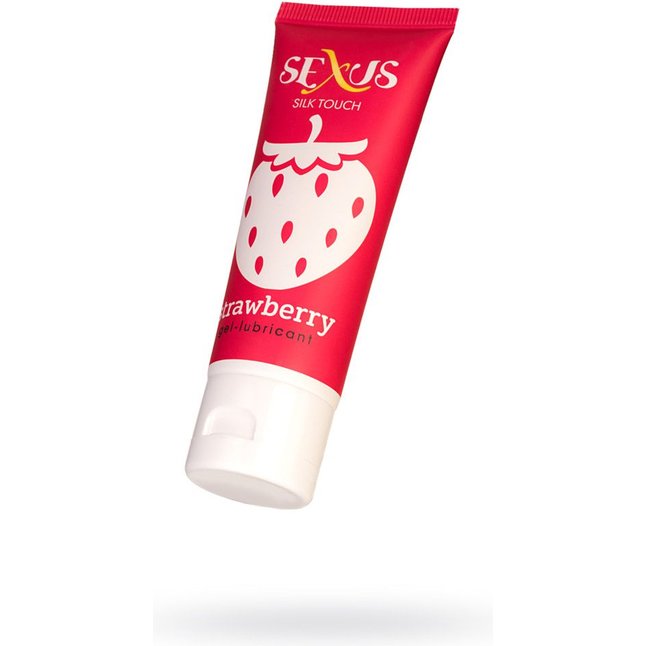 Увлажняющая гель-смазка с ароматом клубники Silk Touch Strawberry - 50 мл - Sexus Lubricant. Фотография 3.