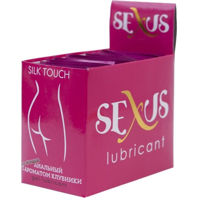 Набор из 50 пробников анальной гель-смазки Silk Touch Strawberry Anal по 6 мл. каждый - Sexus Lubricant