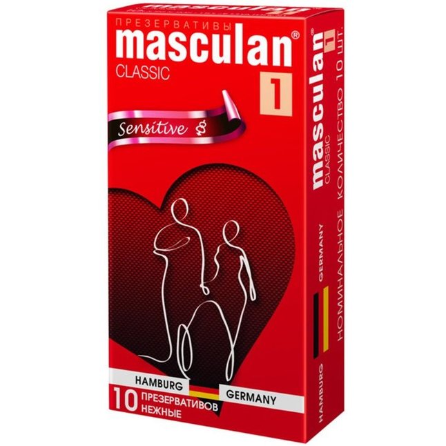Нежные презервативы Masculan Classic 1 Sensitive - 10 шт