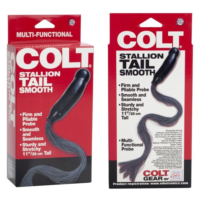Анальный фаллос с хвостиком COLT Stallion Tail Smooth - Colt. Фотография 2.