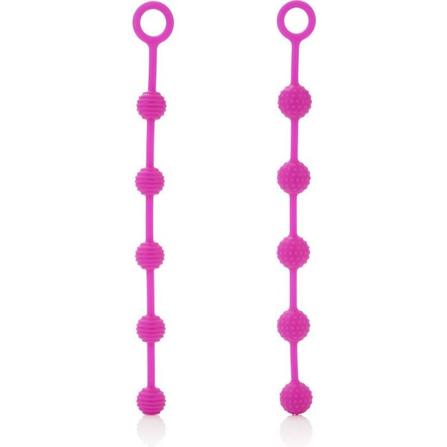 Две анальные цепочки различного рельефа Posh Silicone O Beads - Posh. Фотография 5.