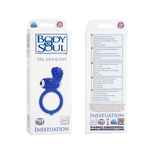 Кольцо эрекционное со стимуляцией клитора INFATUATION линии BODY SOUL - Body   Soul . Фотография 2.