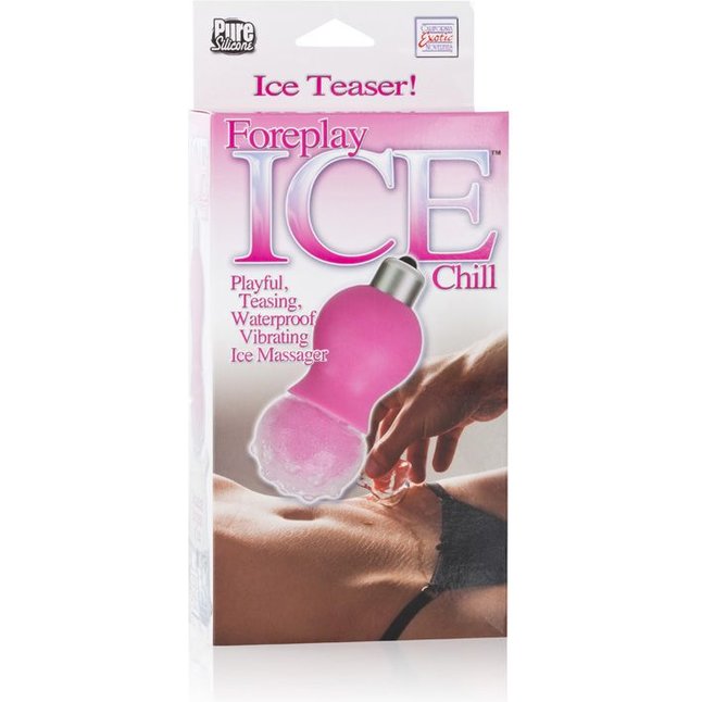 Розовый вибромассажер с замораживающейся насадкой Foreplay Ice Chill Massagers - Foreplay Ice. Фотография 6.