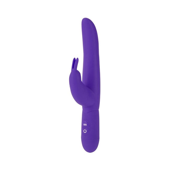 Фиолетовый вибратор со стимулятором клитора BOUNDING BUNNY - Posh