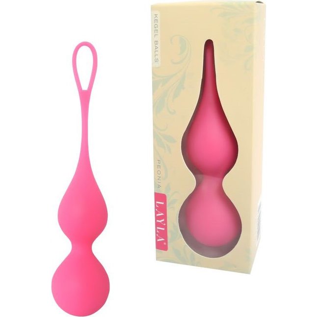 Матовые розовые вагинальные шарики Кегеля Layla Peonia - Layla