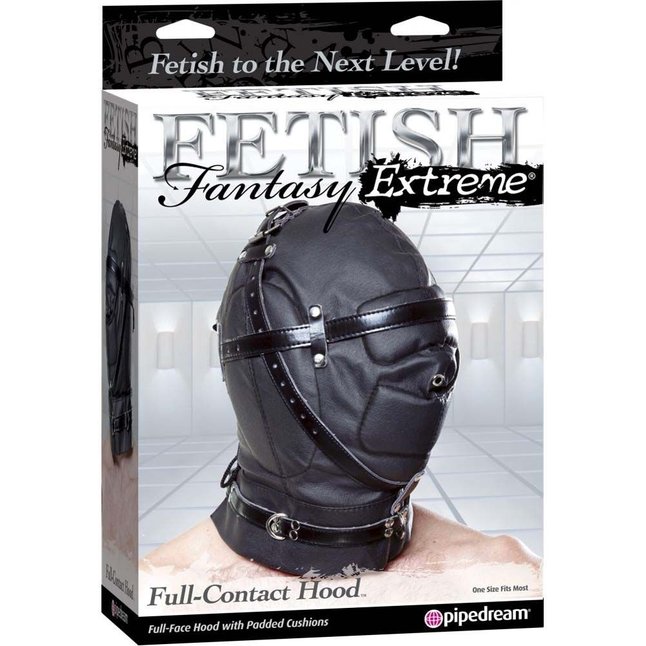 Глухой шлем-маска Full Contact Hood Black - Fetish Fantasy Extreme. Фотография 2.