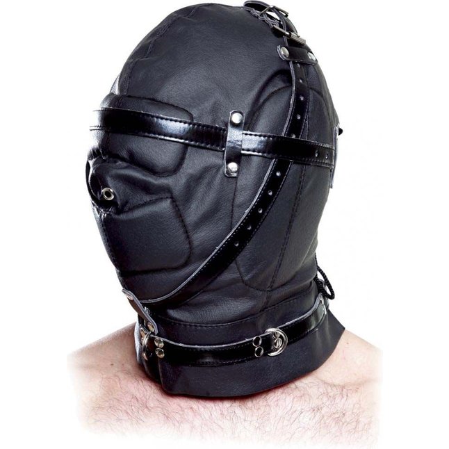 Глухой шлем-маска Full Contact Hood Black - Fetish Fantasy Extreme. Фотография 4.