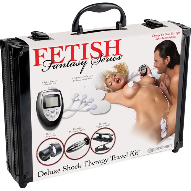 Набор для электростимуляции эрогенных зон Deluxe Shock Therapy Travel Kit - Fetish Fantasy Shock Therapy