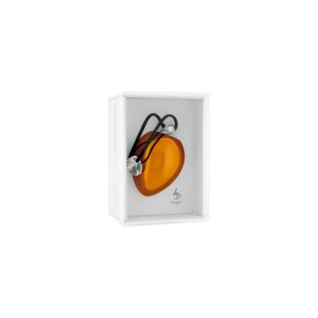 Оранжевое виброяичко с кристаллом Swarovski EggXitting, 3.8 см. Фотография 2.