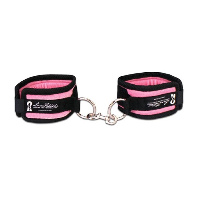 Бархатистые розовые наручники унисекс