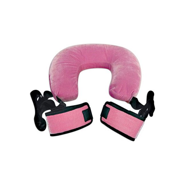 Розовая поддержка с подушкой и фиксаторами лодыжек