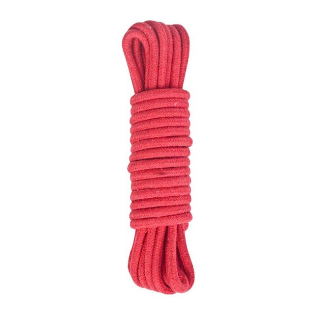 Красная хлопковая веревка для бондажа, 10 м