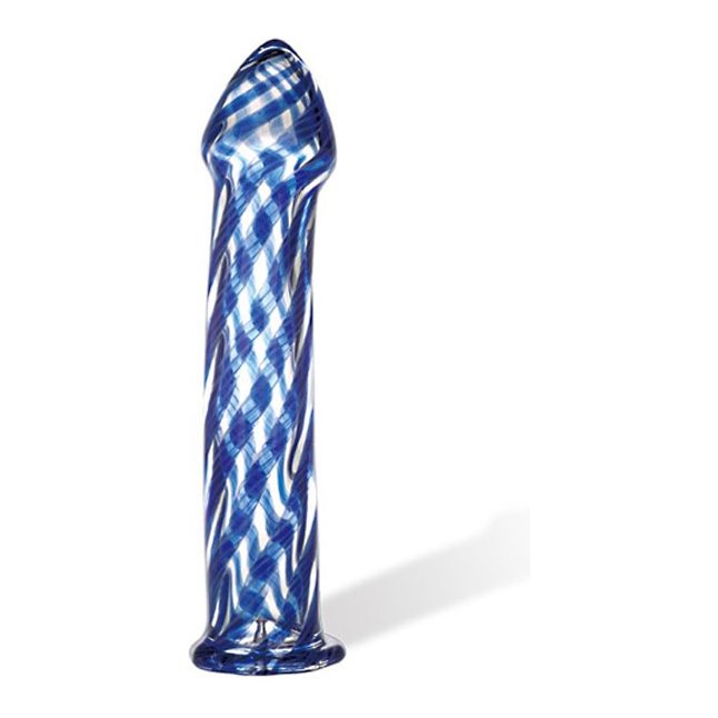 Стильный клетчатый фаллос из стекла Moons of Jupiter, 17 см