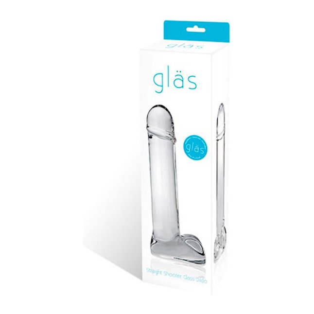 Реалистичный фаллос из стекла Straight Shooter, 22 см. Фотография 2.