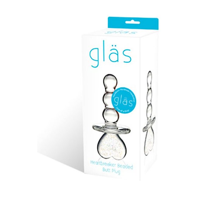 Маленькая стеклянная анальная втулка - 5,2 см. Фотография 2.