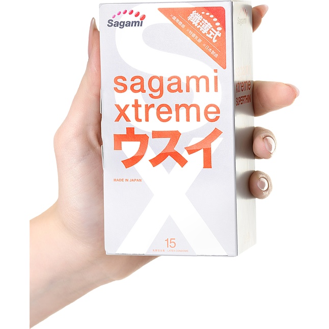 Ультратонкие презервативы Sagami Xtreme Superthin - 15 шт - Sagami Xtreme. Фотография 2.