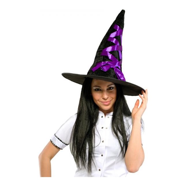 Шляпа ведьмы фиолетовая
