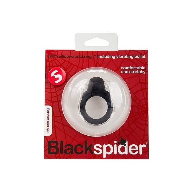 Эрекционное кольцо-паук Beasty Toys Black Spider - S-line. Фотография 2.