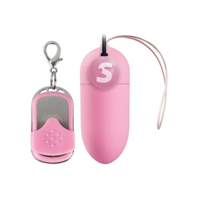 Розовое виброяйцо Rechargeable Vibrating egg с пультом ДУ - Shots Toys