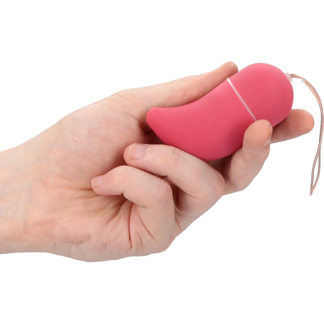 Розовое виброяйцо Vibrating G-spot Egg medium с пультом ДУ - Shots Toys. Фотография 2.