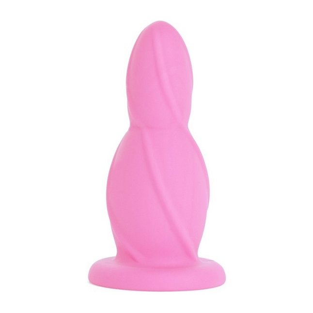 Розовая анальная втулка Medium Buttplug среднего размера - 11,4 см - Shots Toys