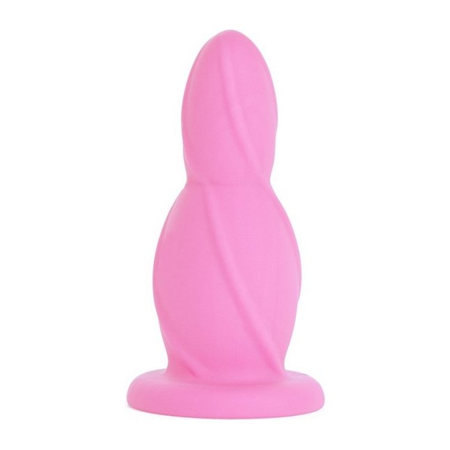Большая розовая анальная втулка Big Buttplug - 13,3 см - Shots Toys
