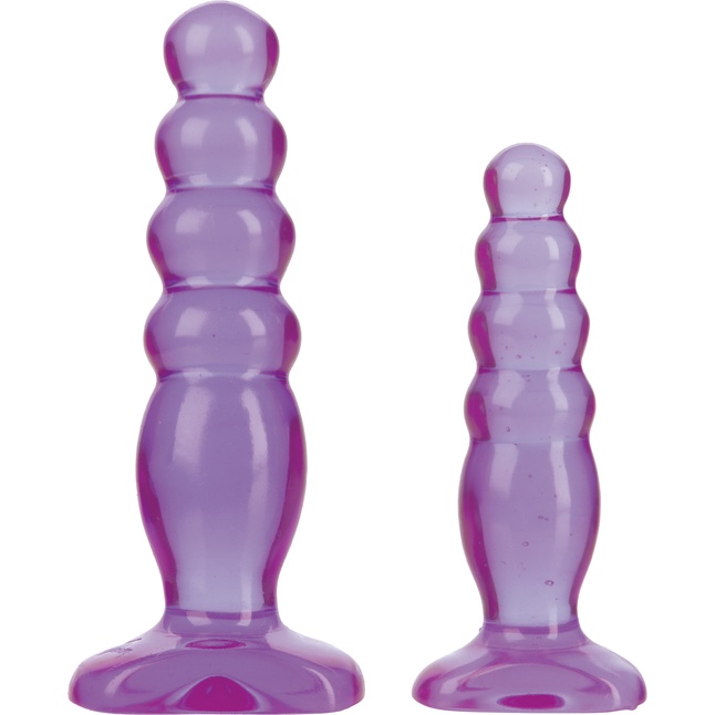 Набор фиолетовых анальных пробок - Crystal Jellies