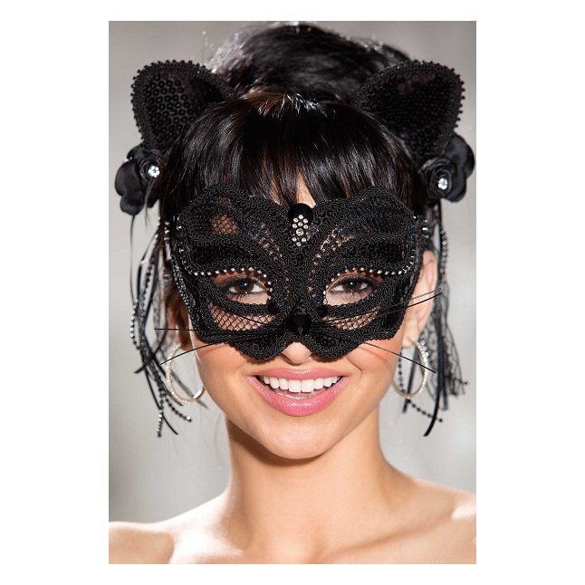 Карнавальная маска кошечки с ободком - Shirley of Hollywood