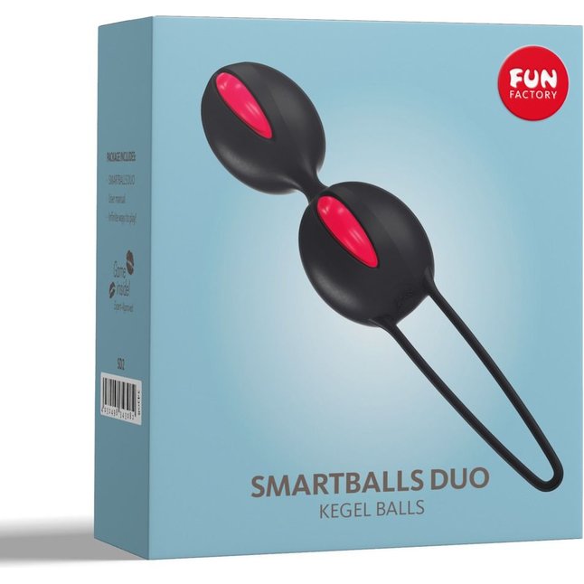 Чёрные вагинальные шарики Smartballs Duo. Фотография 3.