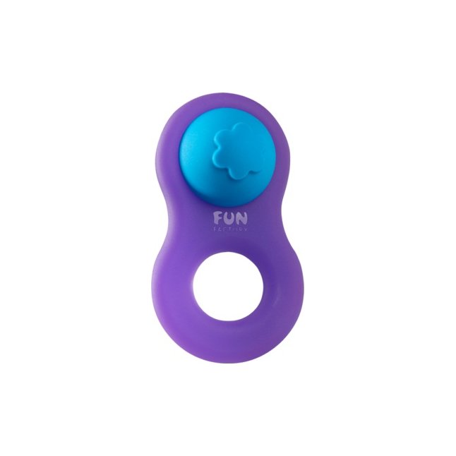 Фиолетовое эрекционное кольцо 8ight со съёмным стимулятором клитора