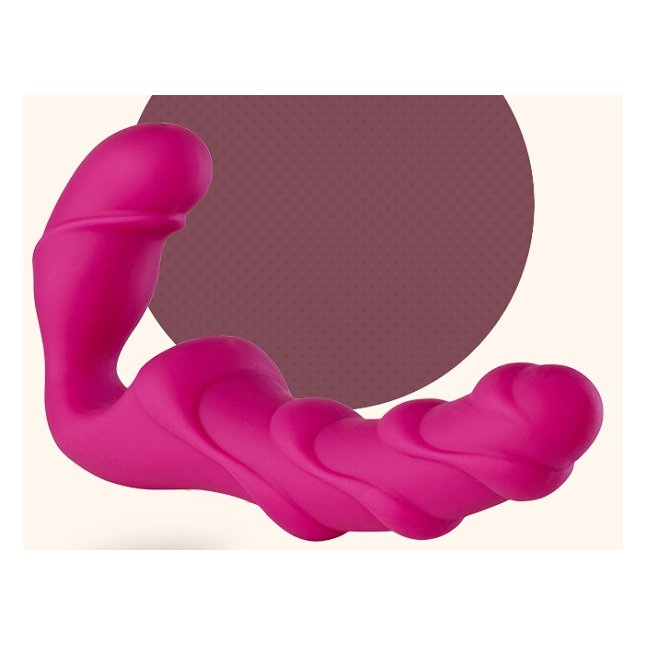 Безремневой ярко-розовый страпон Share XL