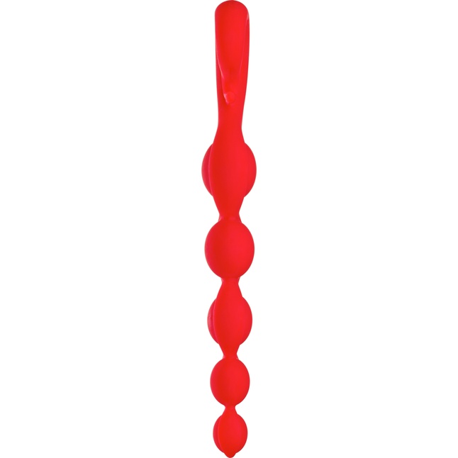 Красная анальная цепочка Bendybeads - 26,2 см. Фотография 2.