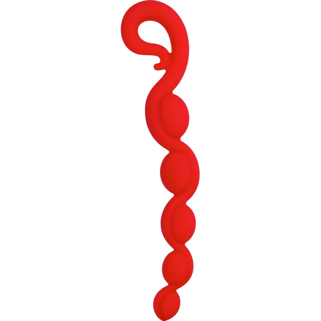 Красная анальная цепочка Bendybeads - 26,2 см