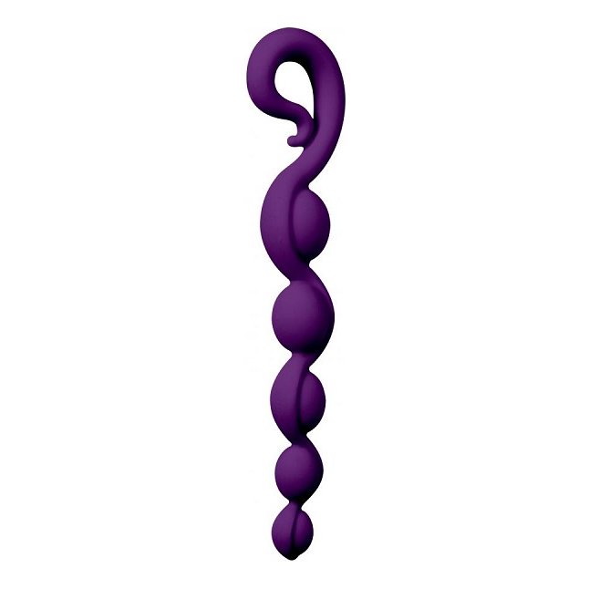 Фиолетовая анальная цепочка Bendybeads - 26,2 см
