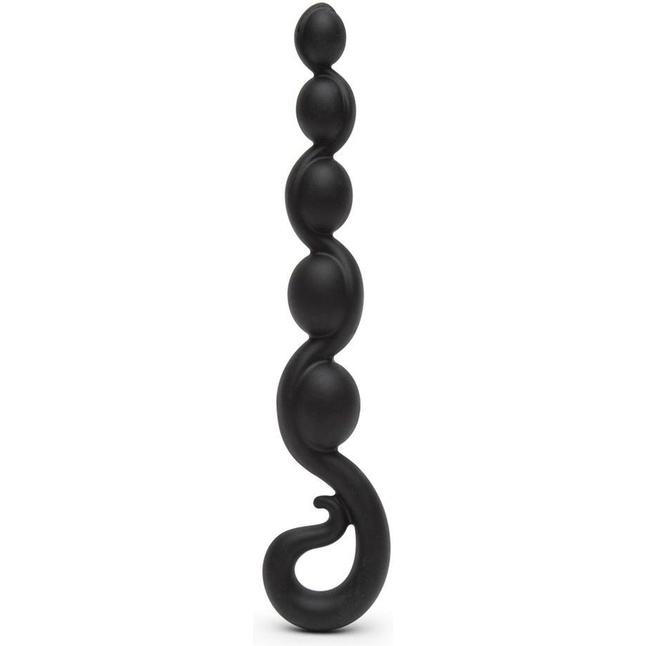 Черная анальная цепочка Bendybeads - 26,2 см. Фотография 2.