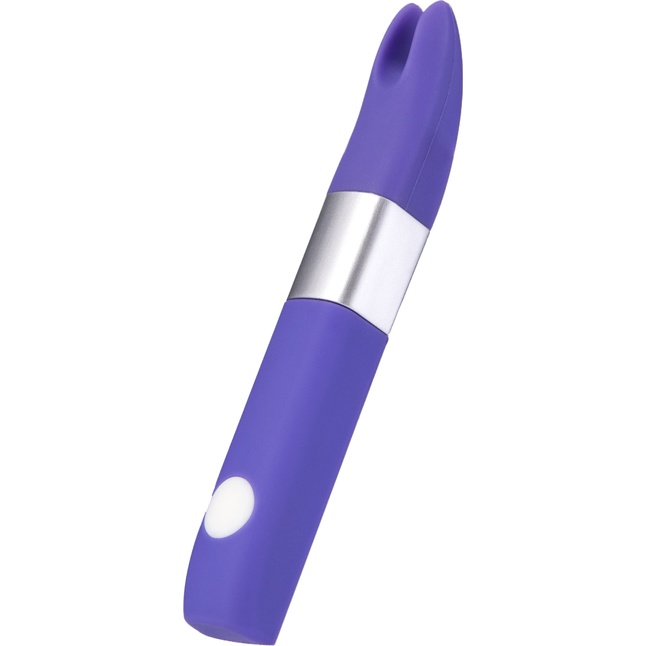 Фиолетовый клиторальный вибромассажёр Qvibry. Фотография 2.