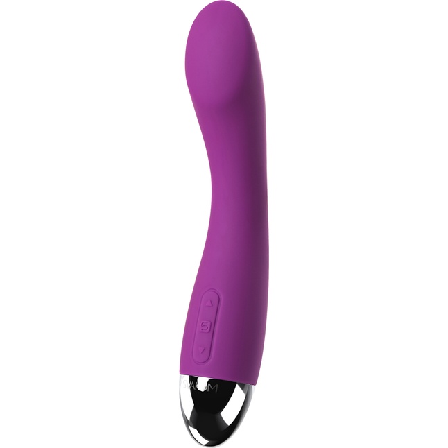 Фиолетовый изогнутый вибратор Amy - 17 см