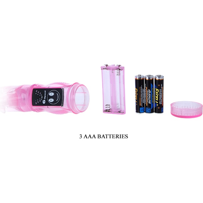 Розовый вибратор с анальным и клиторальным отростками Intimate Tease - 22 см. Фотография 6.