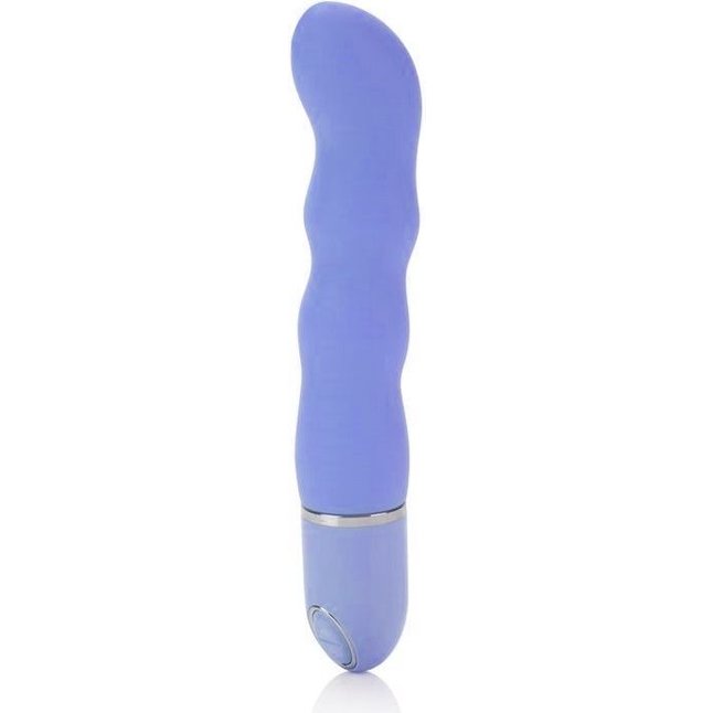 Голубой гнущийся вибратор 10-Function Silicone Pleasure Bendie Wavy G s - 17,8 см - Pleasure Bendie