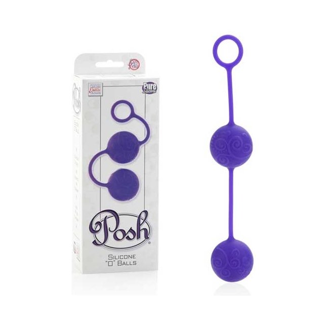 Фиолетовые вагинальные шарики Posh Silicone “O” Balls - Posh. Фотография 3.