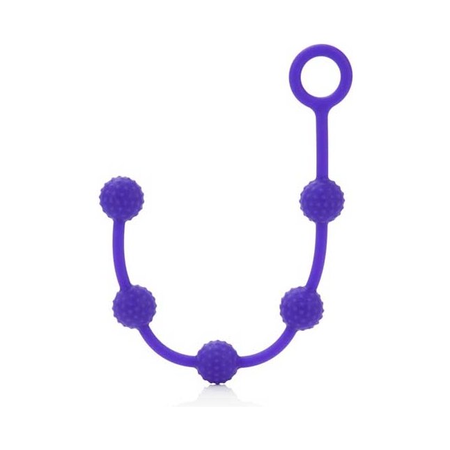 Набор фиолетовых анальных цепочек Posh Silicone “O” Beads - Posh. Фотография 3.