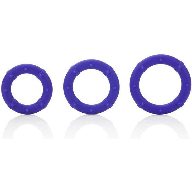 Набор фиолетовых эрекционных колец Posh Silicone Love Rings - Posh. Фотография 2.