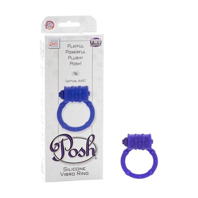 Фиолетовое эрекционное кольцо Posh Silicone Vibro Rings - Posh. Фотография 2.